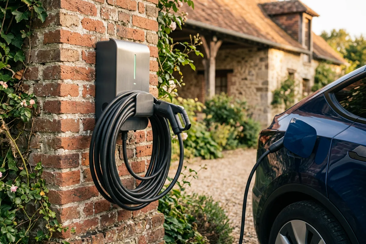 Borne de recharge murale pour véhicule électrique prête à l'emploi à Châteauneuf-sur-Charente