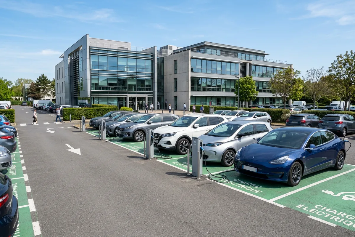 Installation borne de recharge en entreprise et parking professionnel à Dingy-Saint-Clair